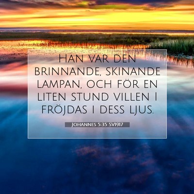 Johannes 5:35 SV1917 Bild av bibelvers