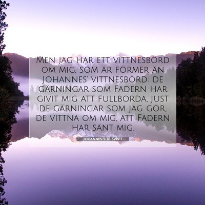 Johannes 5:36 Bibelvers Förklarad