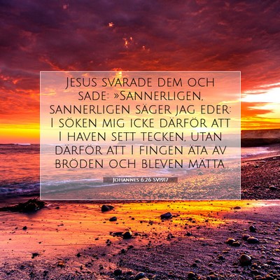 Johannes 6:26 Bibelvers Förklarad
