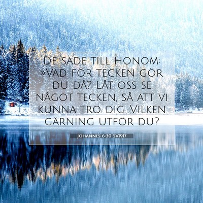 Johannes 6:30 SV1917 Bild av bibelvers