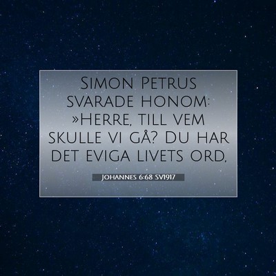 Johannes 6:68 SV1917 Bild av bibelvers