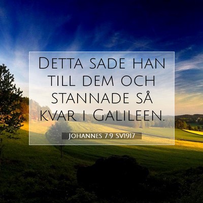 Johannes 7:9 Bibelvers Förklarad