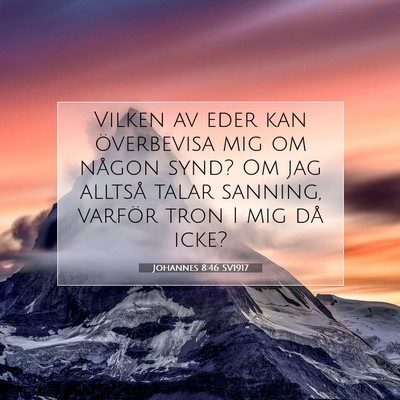 Johannes 8:46 SV1917 Bild av bibelvers
