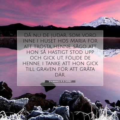 Johannes 11:31 Bibelvers Förklarad