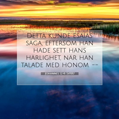 Johannes 12:41 Bibelvers Förklarad