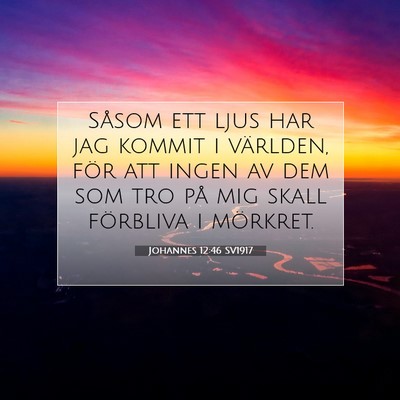 Johannes 12:46 SV1917 Bild av bibelvers
