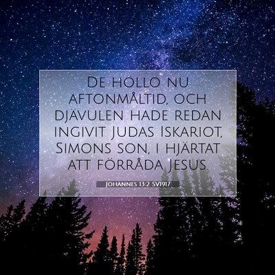 Johannes 13:2 SV1917 Bild av bibelvers