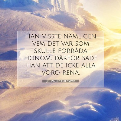 Johannes 13:11 Bibelvers Förklarad