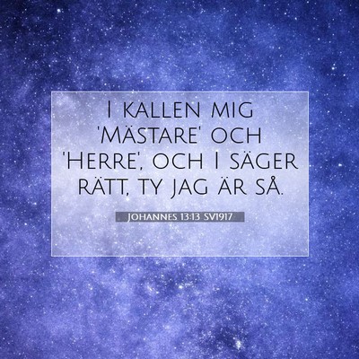 Johannes 13:13 SV1917 Bild av bibelvers