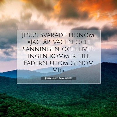 Johannes 14:6 SV1917 Bild av bibelvers