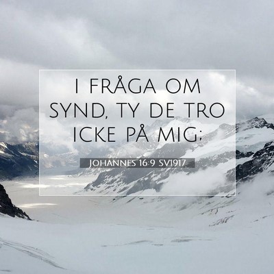 Johannes 16:9 Bibelvers Förklarad