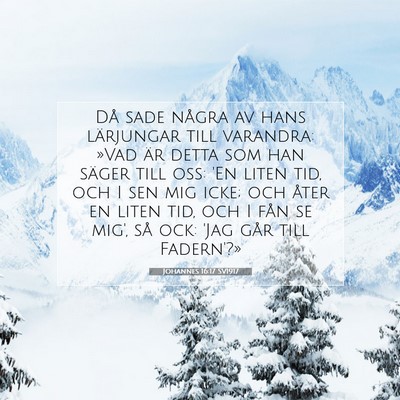 Johannes 16:17 Bibelvers Förklarad
