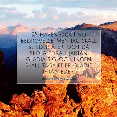 Johannes 16:22 SV1917 Bild av bibelvers