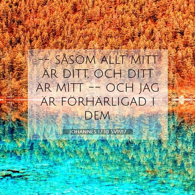Johannes 17:10 SV1917 Bild av bibelvers