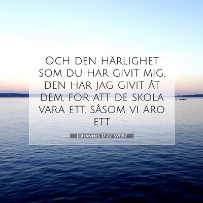Johannes 17:22 SV1917 Bild av bibelvers