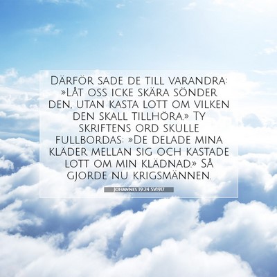 Johannes 19:24 Bibelvers Förklarad