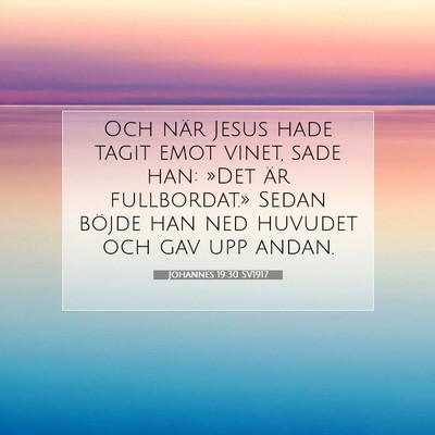 Johannes 19:30 SV1917 Bild av bibelvers
