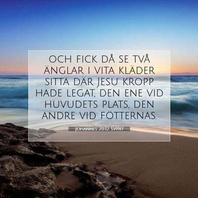 Johannes 20:12 SV1917 Bild av bibelvers