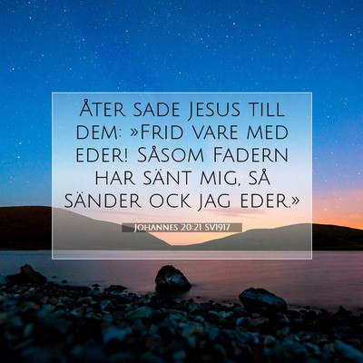 Johannes 20:21 SV1917 Bild av bibelvers
