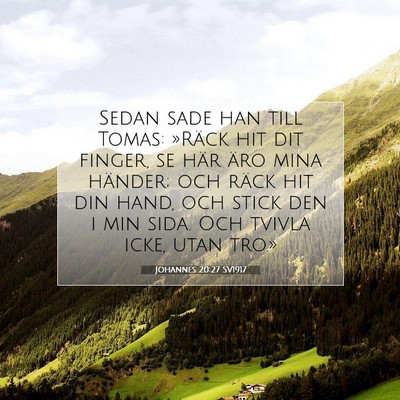 Johannes 20:27 SV1917 Bild av bibelvers