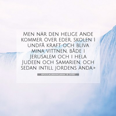 Apostlagärningarna 1:8 SV1917 Bild av bibelvers