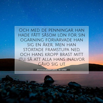 Apostlagärningarna 1:18 SV1917 Bild av bibelvers