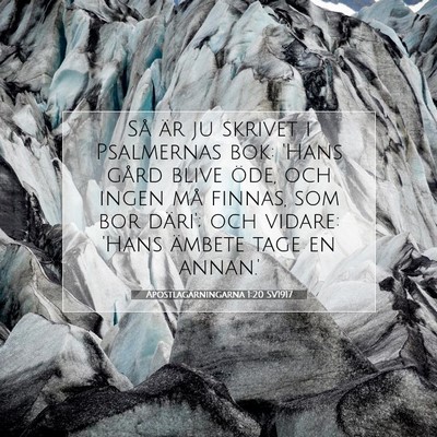 Apostlagärningarna 1:20 SV1917 Bild av bibelvers