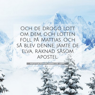 Apostlagärningarna 1:26 SV1917 Bild av bibelvers