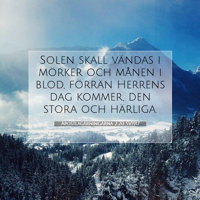 Apostlagärningarna 2:20 Bibelvers Förklarad