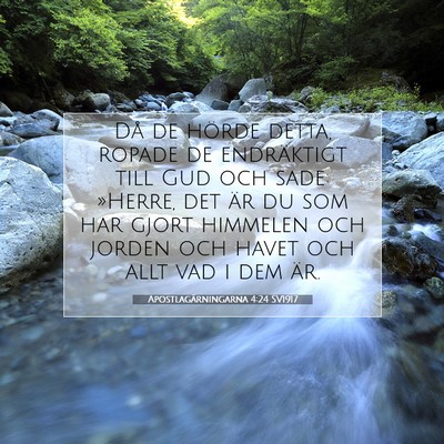 Apostlagärningarna 4:24 SV1917 Bild av bibelvers