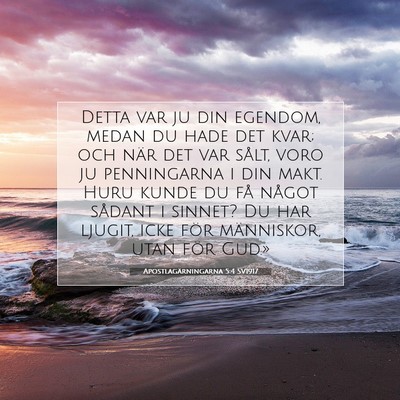 Apostlagärningarna 5:4 Bibelvers Förklarad