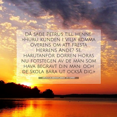 Apostlagärningarna 5:9 SV1917 Bild av bibelvers