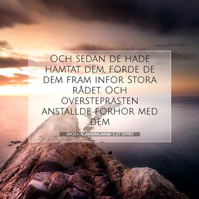 Apostlagärningarna 5:27 SV1917 Bild av bibelvers