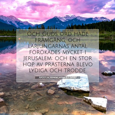 Apostlagärningarna 6:7 SV1917 Bild av bibelvers