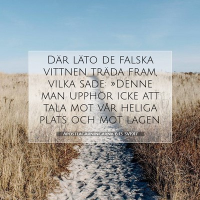 Apostlagärningarna 6:13 SV1917 Bild av bibelvers