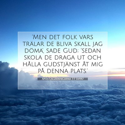Apostlagärningarna 7:7 Bibelvers Förklarad