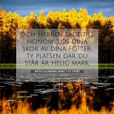 Apostlagärningarna 7:33 SV1917 Bild av bibelvers