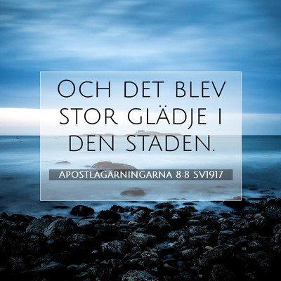 Apostlagärningarna 8:8 Bibelvers Förklarad