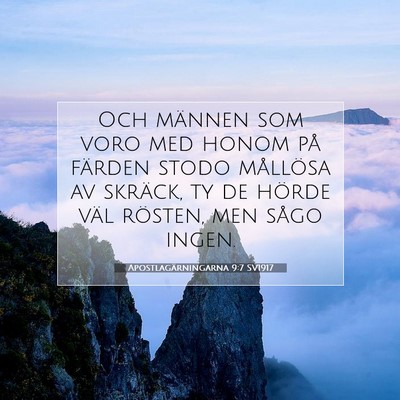 Apostlagärningarna 9:7 Bibelvers Förklarad