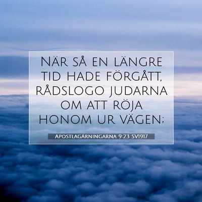 Apostlagärningarna 9:23 Bibelvers Förklarad