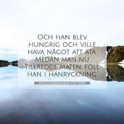Apostlagärningarna 10:10 Bibelvers Förklarad