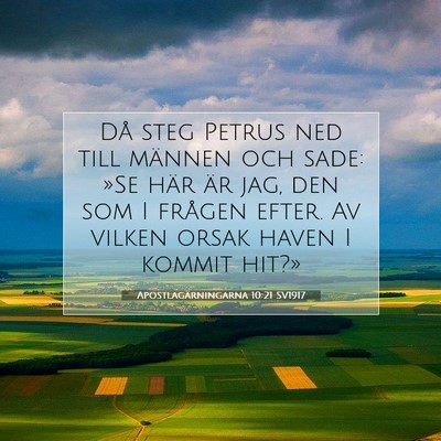Apostlagärningarna 10:21 Bibelvers Förklarad