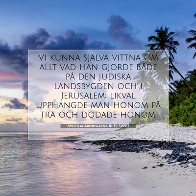 Apostlagärningarna 10:39 SV1917 Bild av bibelvers