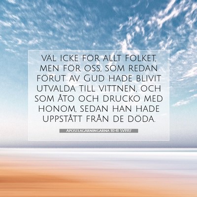 Apostlagärningarna 10:41 Bibelvers Förklarad