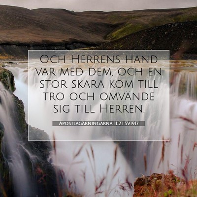Apostlagärningarna 11:21 SV1917 Bild av bibelvers
