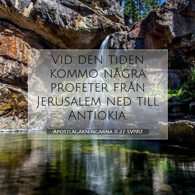 Apostlagärningarna 11:27 Bibelvers Förklarad