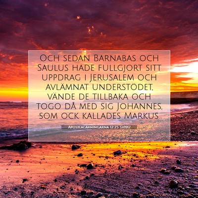 Apostlagärningarna 12:25 Bibelvers Förklarad