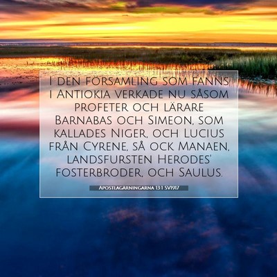 Apostlagärningarna 13:1 Bibelvers Förklarad