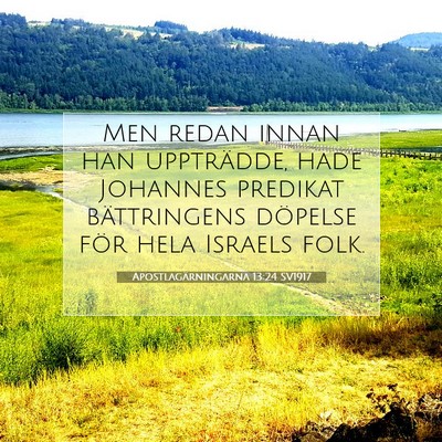 Apostlagärningarna 13:24 SV1917 Bild av bibelvers