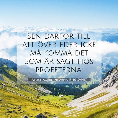 Apostlagärningarna 13:40 Bibelvers Förklarad